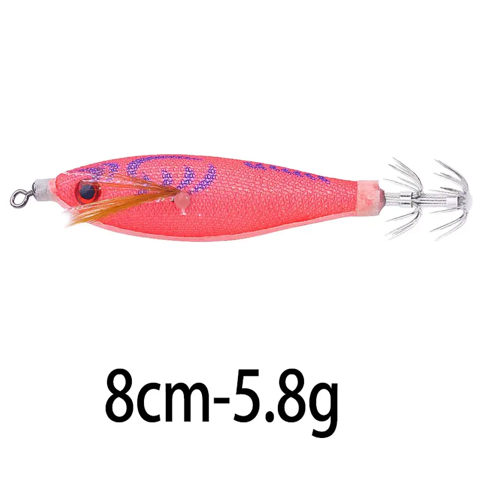 Kit 10 Jigs de Lula Luminosos | 8 cm e 5,8 g para Pesca de Choco e Lula 14