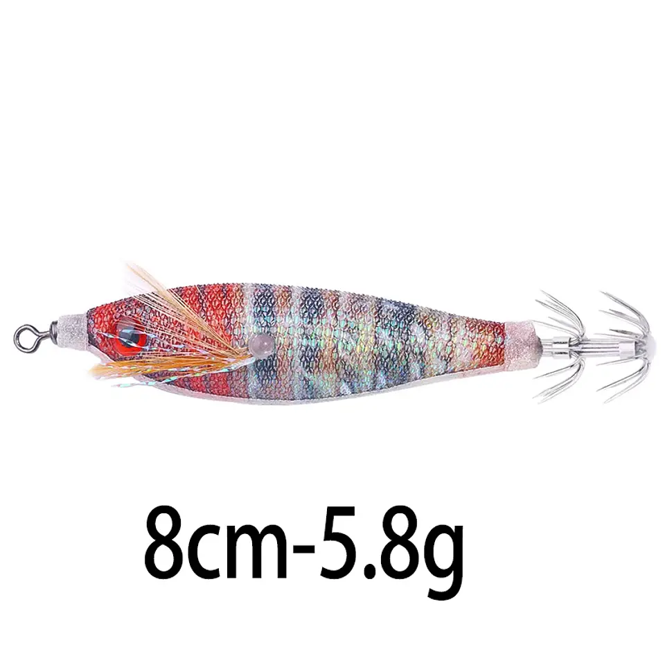 Kit 10 Jigs de Lula Luminosos | 8 cm e 5,8 g para Pesca de Choco e Lula 16