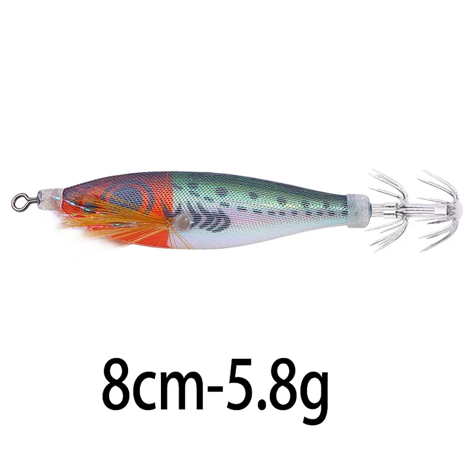 Kit 10 Jigs de Lula Luminosos | 8 cm e 5,8 g para Pesca de Choco e Lula 18