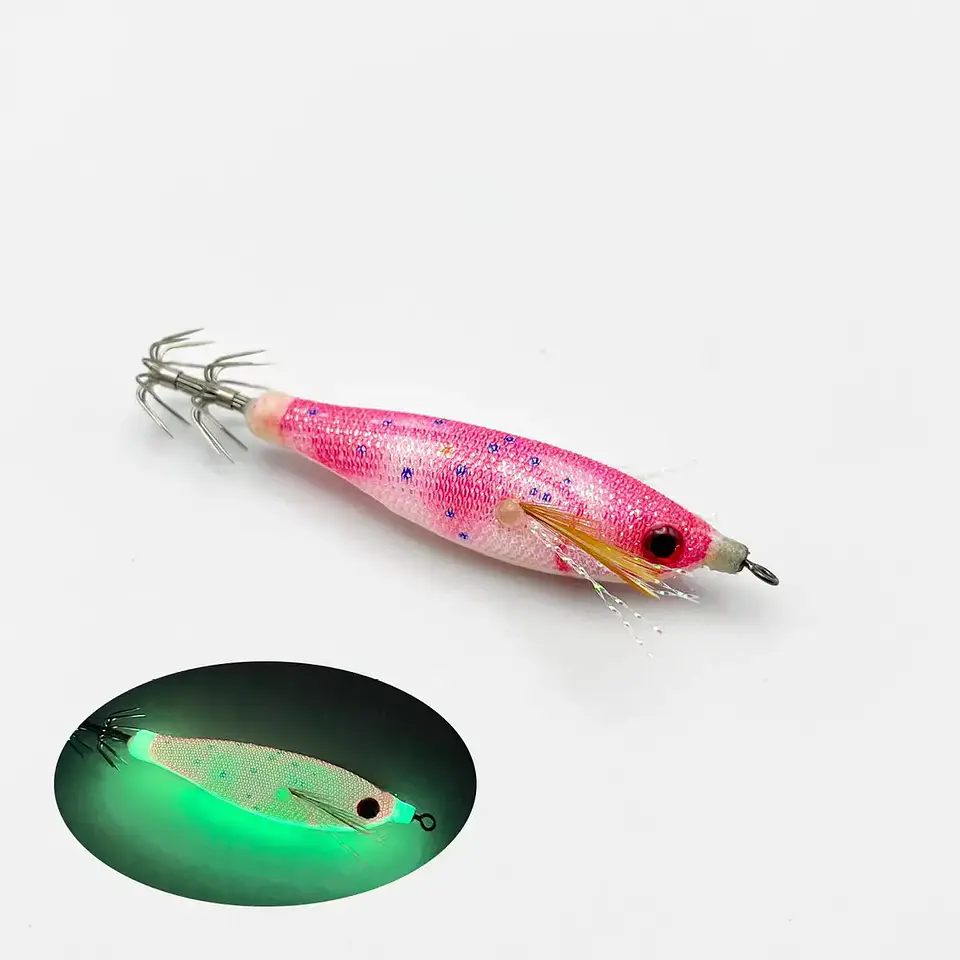 Kit 10 Jigs de Lula Luminosos | 8 cm e 5,8 g para Pesca de Choco e Lula 20