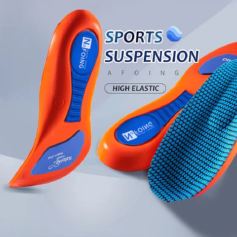 Palmilhas Ortopédicas Desportivas EVA | Absorção de Choque para Corrida e Basquet