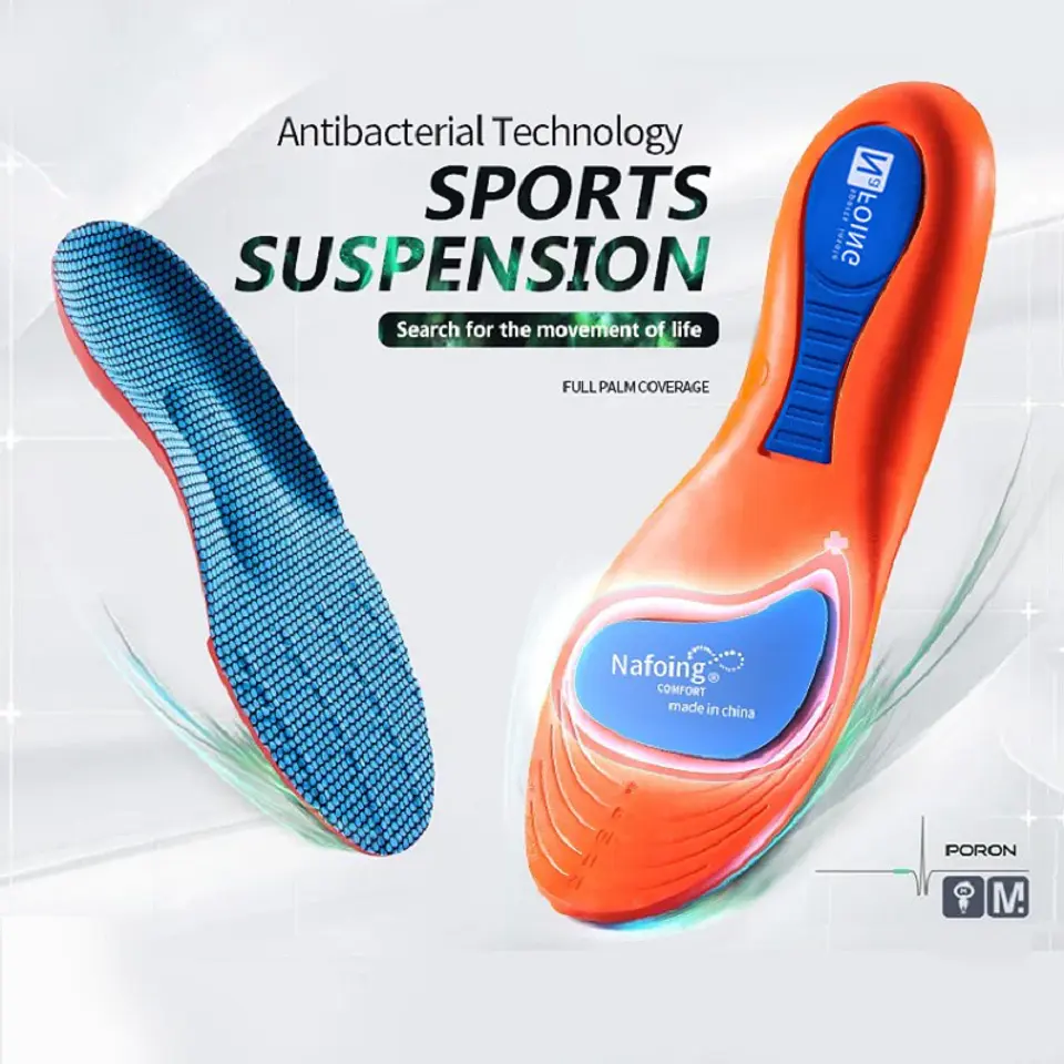 Palmilhas Ortopédicas Desportivas EVA | Absorção de Choque para Corrida e Basquet 2