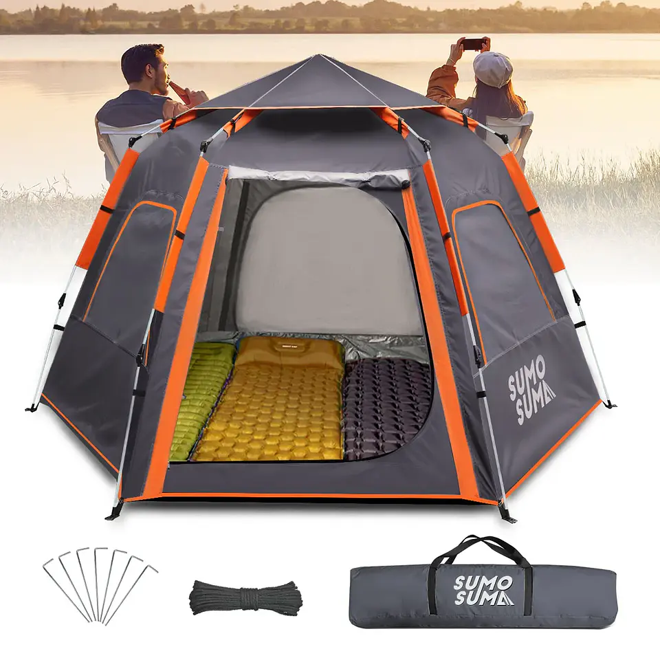 Tenda de Campismo Instantânea 3-4 Pessoas | Montagem Automática e Impermeável 1