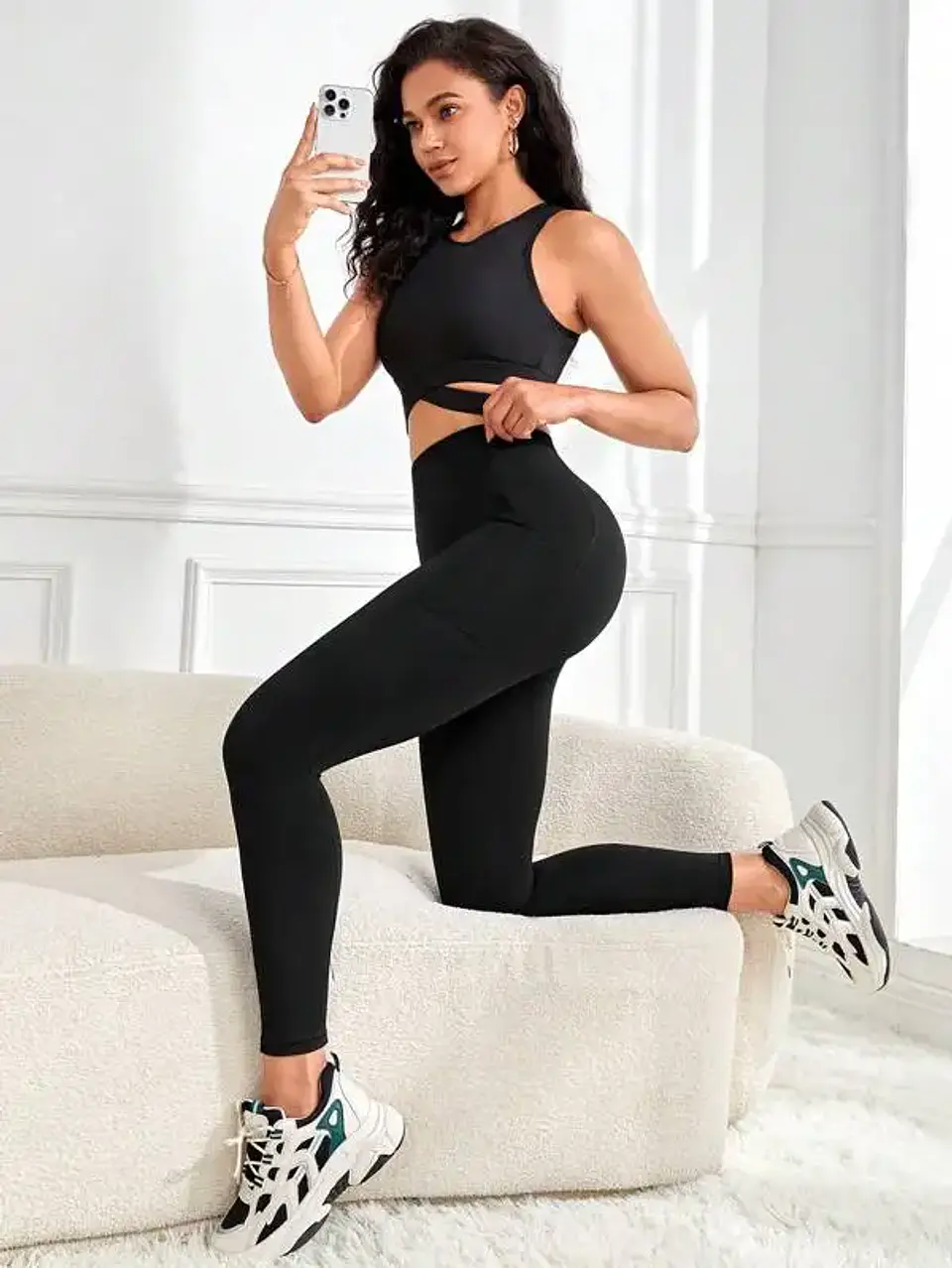  Leggings de Yoga Cintura Alta com Bolsos | Elasticidade e Conforto para Treino 14