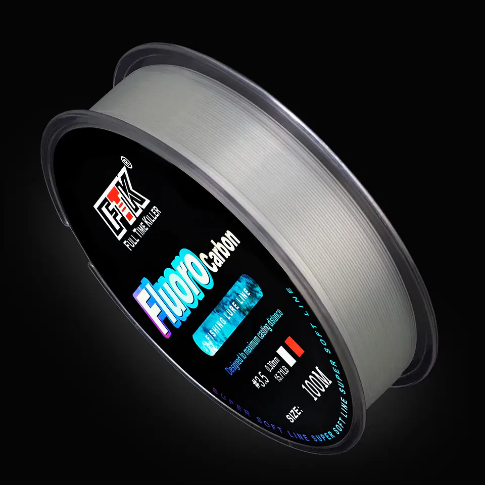 Linha de Pesca em Fluorocarbono FTK 100M | Invisível e Afundante para Pesca de Carpa 4