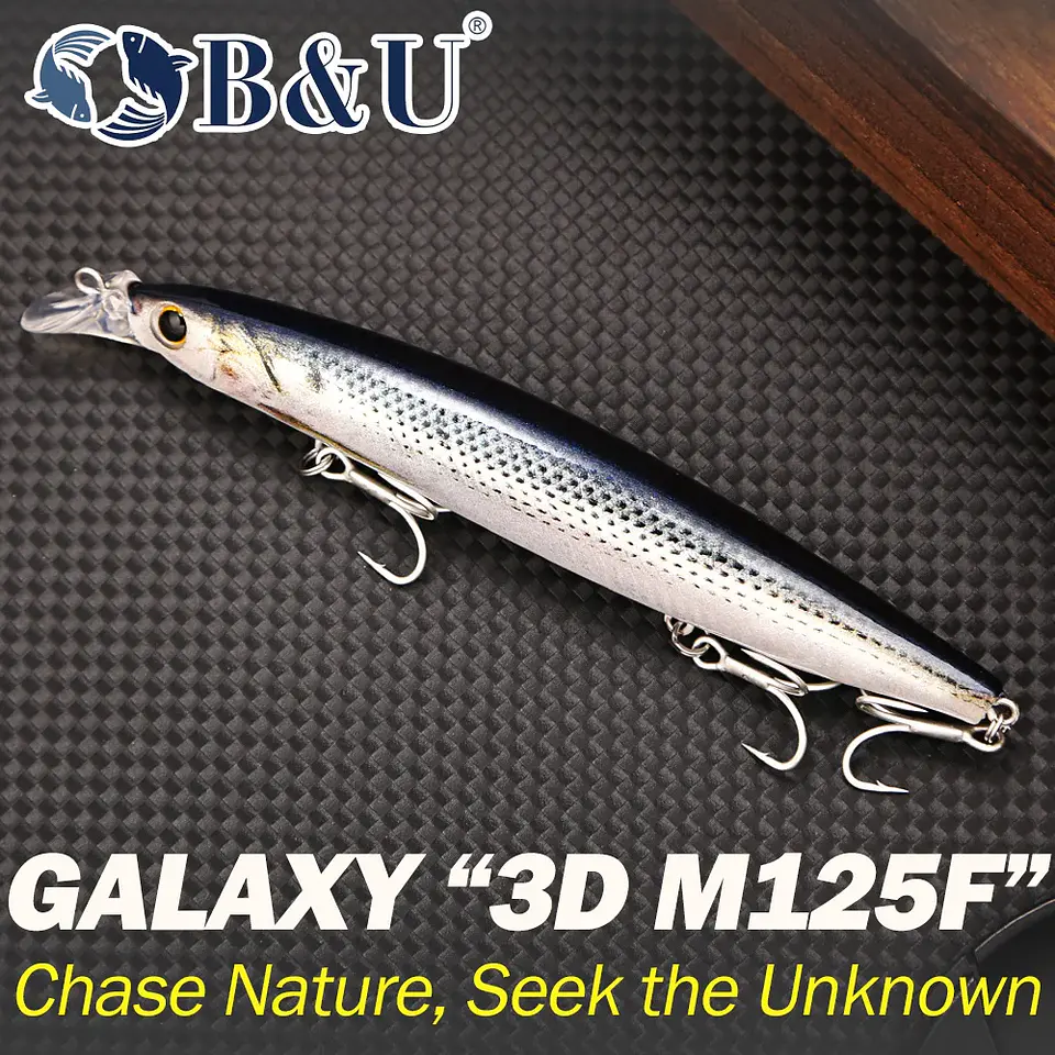 Isco Flutuante Minnow B&U | Acabamento 3D Realista para Black Bass e Seabass 6