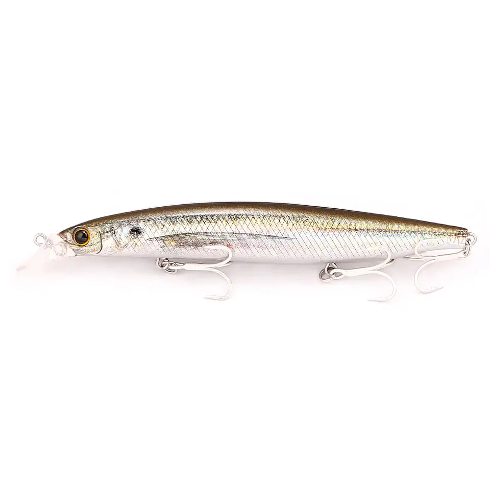 Isco Flutuante Minnow B&U | Acabamento 3D Realista para Black Bass e Seabass 12