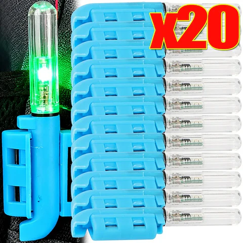 Ponta de Haste com Clip e Luz LED | Impermeável para Pesca Noturna e Boias
