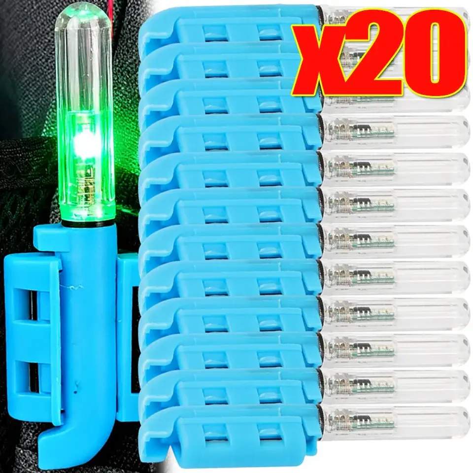 Ponta de Haste com Clip e Luz LED | Impermeável para Pesca Noturna e Boias 1
