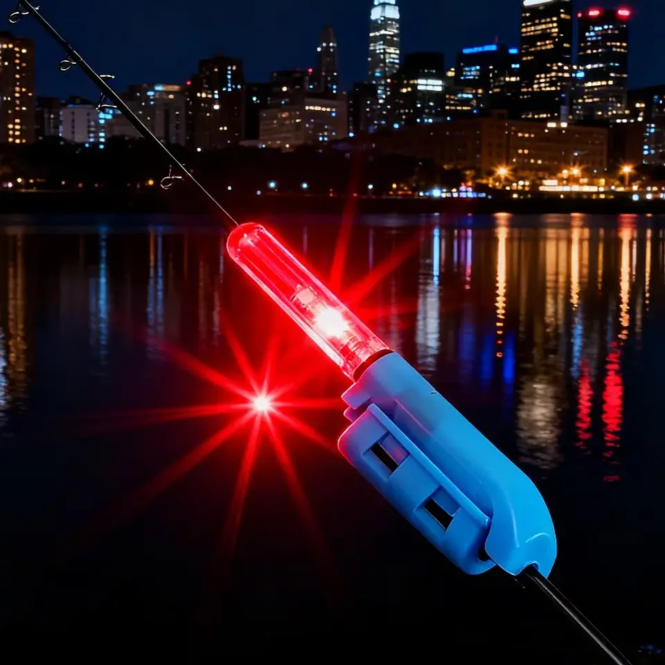 Ponta de Haste com Clip e Luz LED | Impermeável para Pesca Noturna e Boias 2