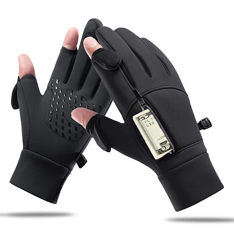 Luva de Inverno com Toque para Celular | Impermeável ao Vento para Ciclismo, Pesca e Esqui 