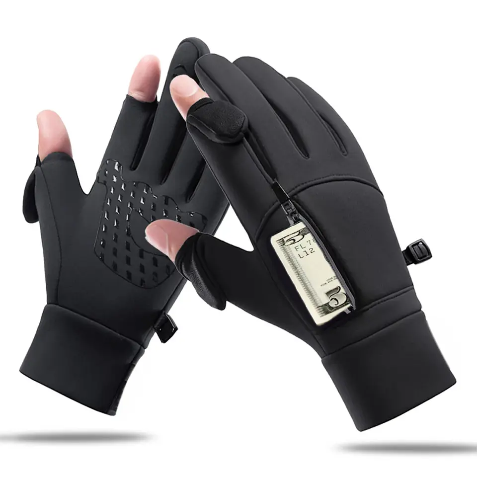 Luva de Inverno com Toque para Celular | Impermeável ao Vento para Ciclismo, Pesca e Esqui  1