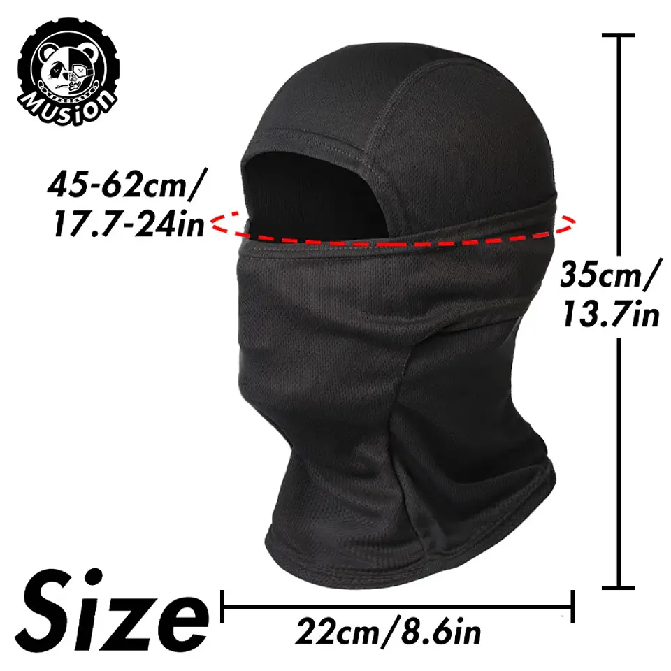 Balaclava Tática Musion de Secagem Rápida | Proteção UV para Ciclismo, Campismo e Airsof 2