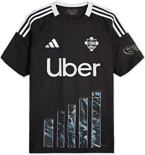COMO 1907 Camiseta de Futebol Oficial 2024/2025 para Homem. Camiseta da Série A. Jersey Replica com tecnologia Aeroready e Estampa Lago di Como