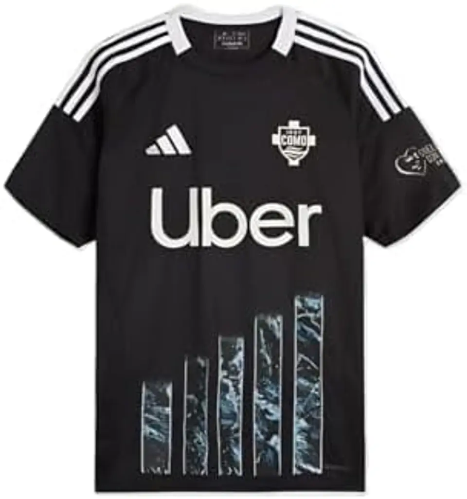 COMO 1907 Camiseta de Futebol Oficial 2024/2025 para Homem. Camiseta da Série A. Jersey Replica com tecnologia Aeroready e Estampa Lago di Como 2