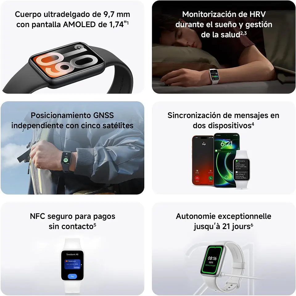 Xiaomi Smart Band 10 Pro NFC, Pulseira Fitness Unissex Com Tela AMOLED 1,74 7