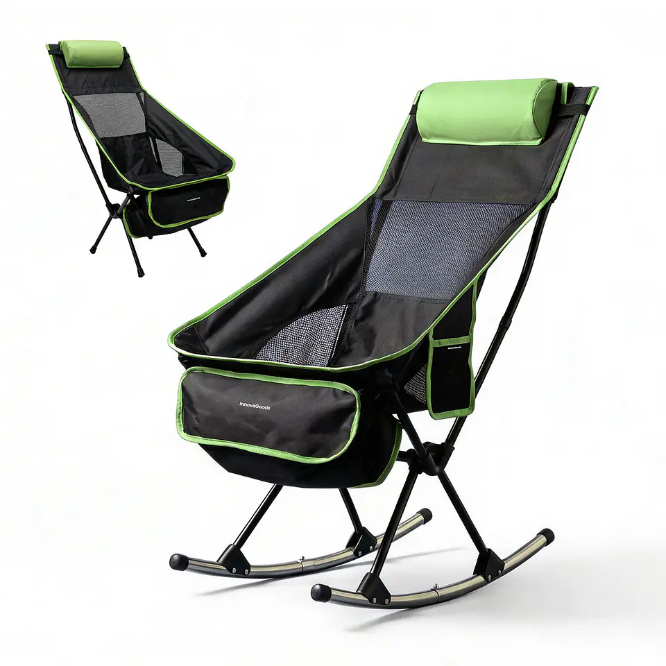 Silla de camping Trillow 2 en 1 | Modo mecedora y silla fija con cojín 4