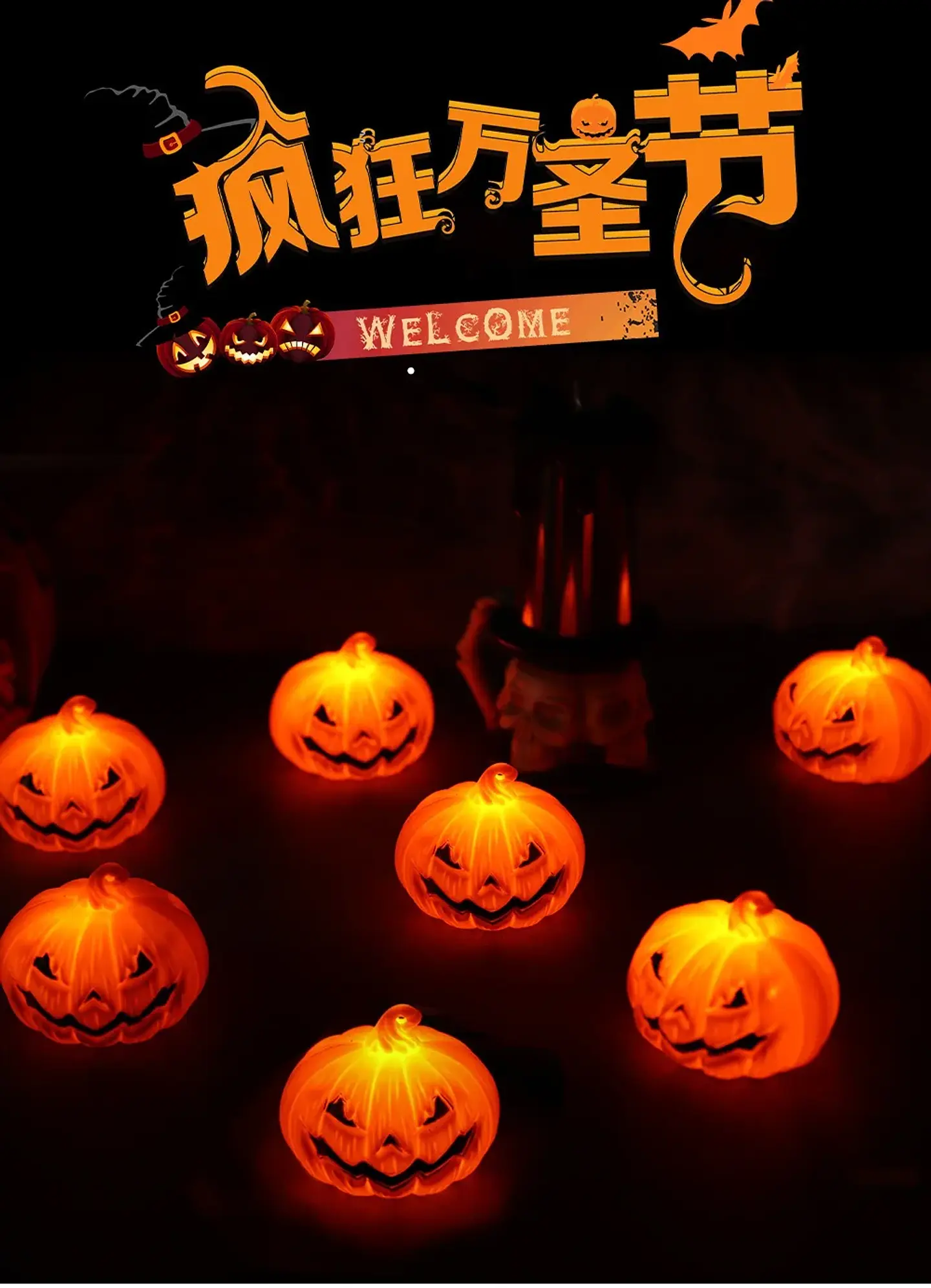 Luz Led De Calabaza Para Halloween 5