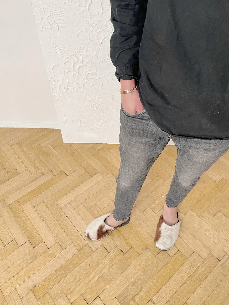 Adult Natural Goat skin Slippers 1