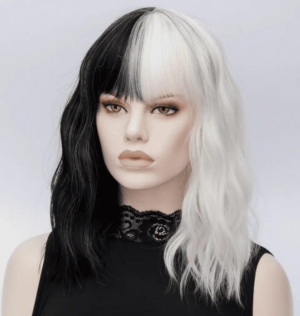 White Kinky Cosplay Synthetic Short Wig 1
