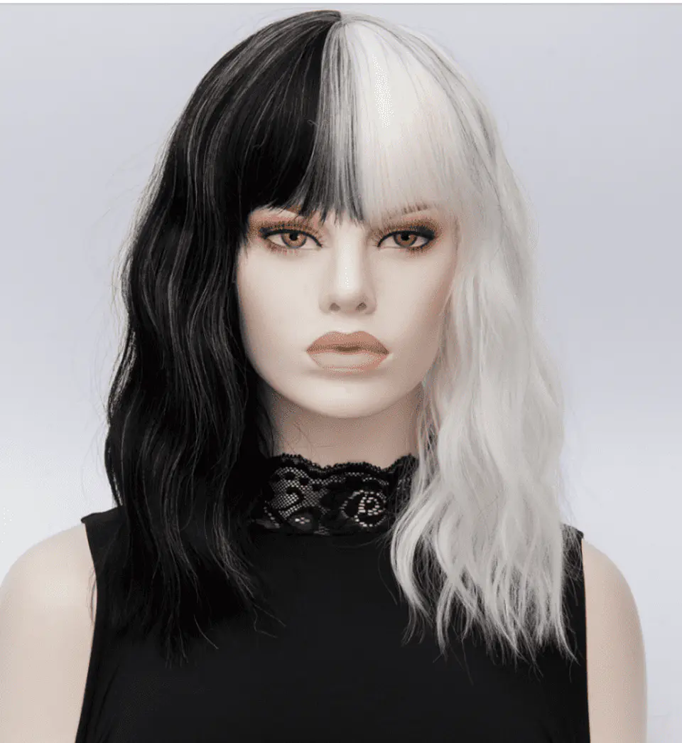 White Kinky Cosplay Synthetic Short Wig 3