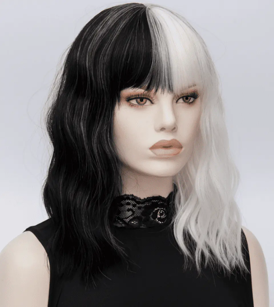 White Kinky Cosplay Synthetic Short Wig 5