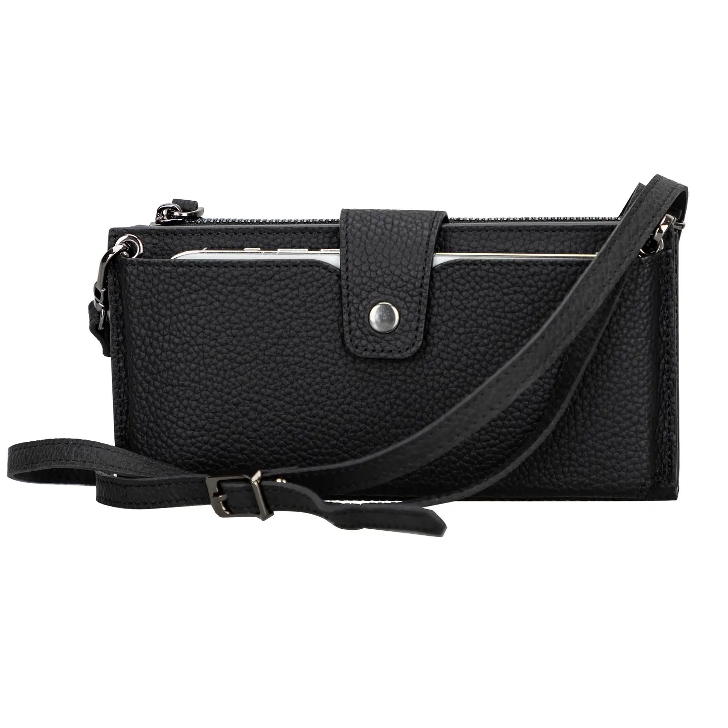 Kaycee Leather Women's Cell Phone Wallet with Strap 3