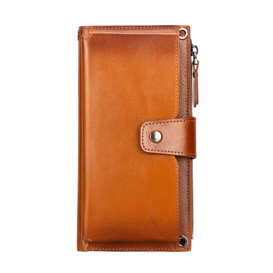 Kaycee Leather Women's Cell Phone Wallet with Strap 4