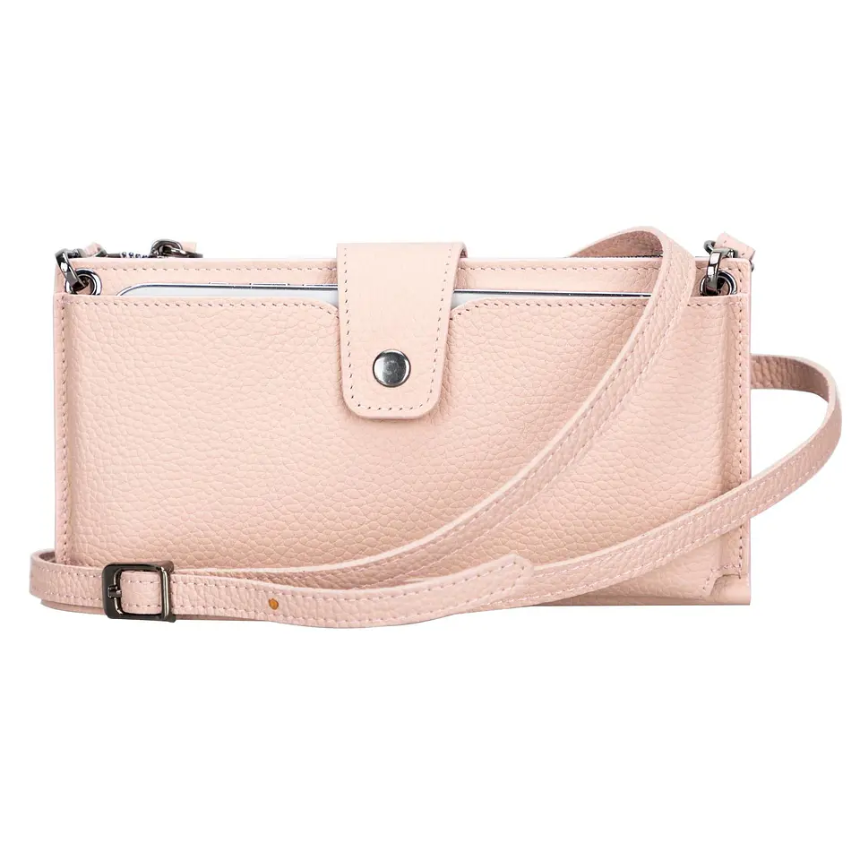 Kaycee Leather Women's Cell Phone Wallet with Strap 5