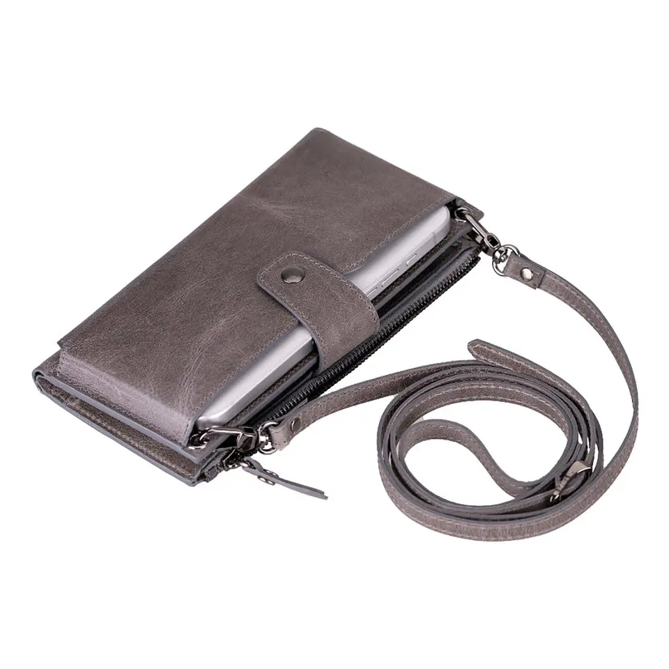 Kaycee Leather Women's Cell Phone Wallet with Strap 11