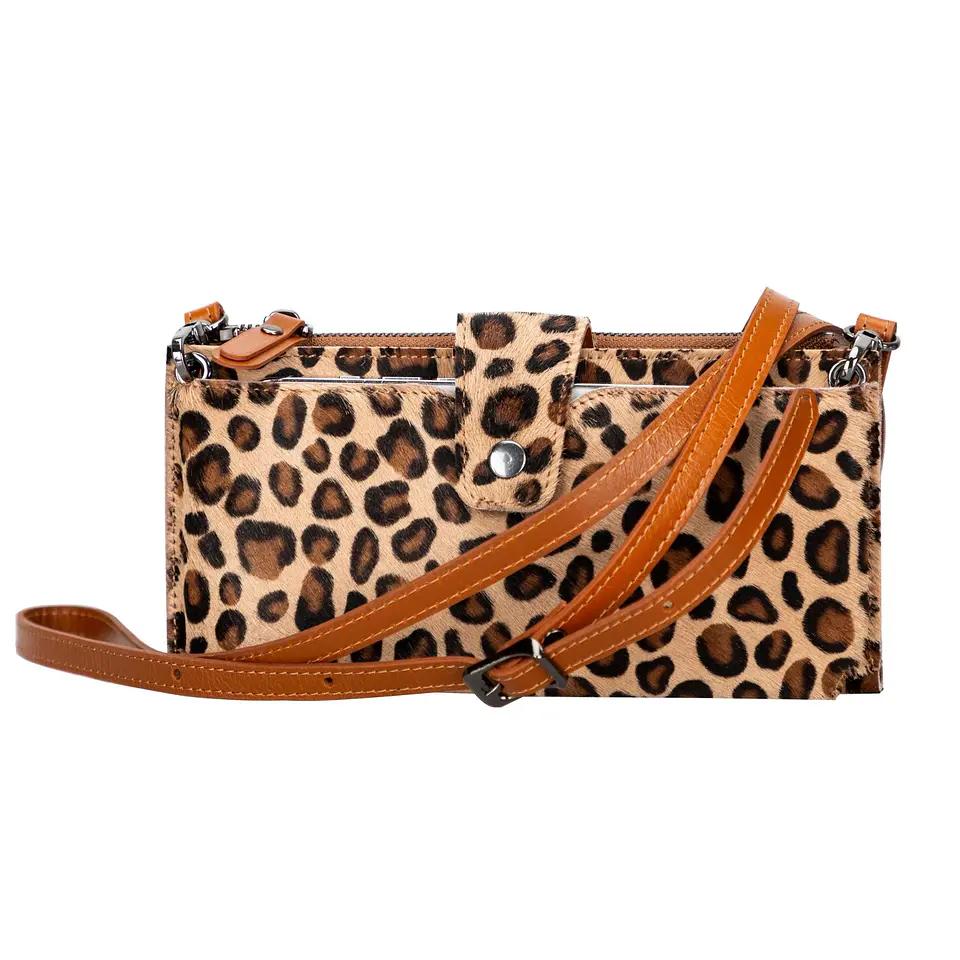 Kaycee Leather Women's Cell Phone Wallet with Strap 13