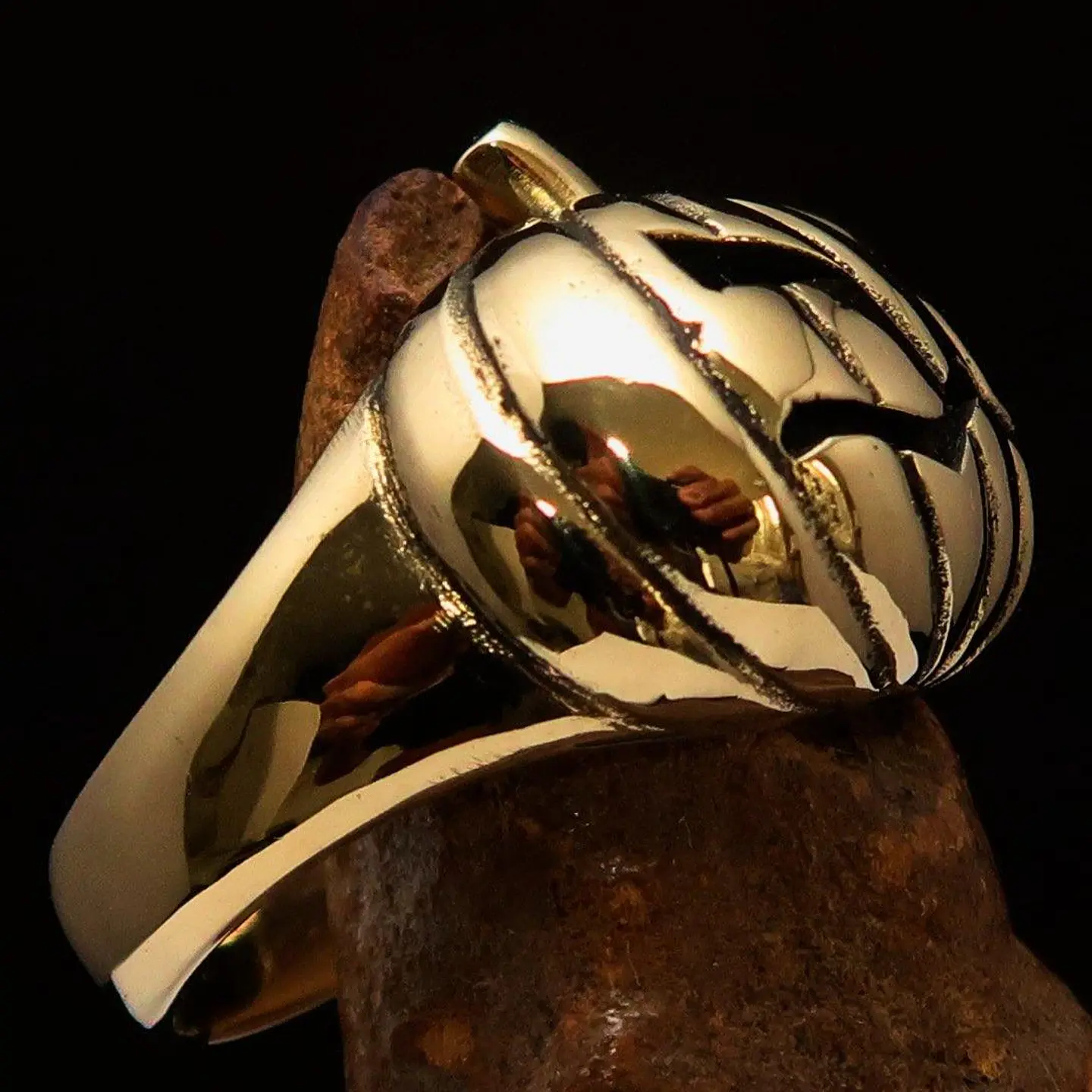 Excellent crafted Halloween Men's Pumpkin Ring - Solid Brass 5