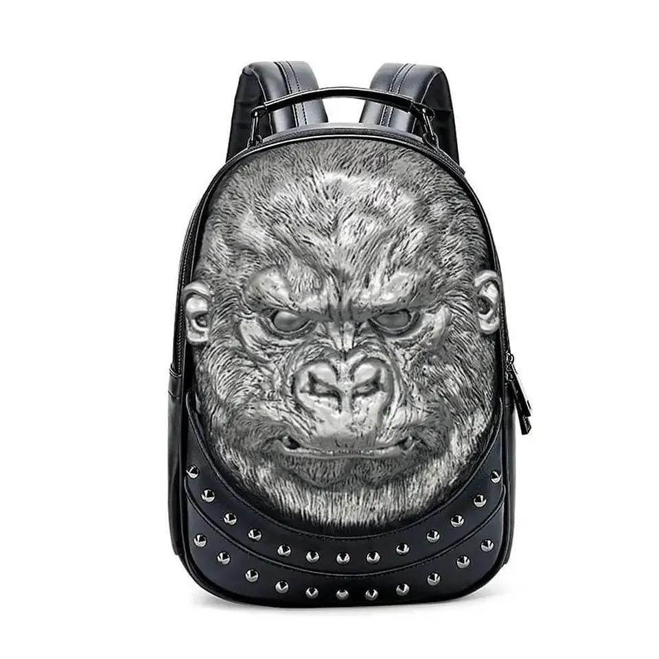 3D Backpack 3D modeling Waterproof Studded Apeman Wild Backpack Hip Hop Rucksacks 6