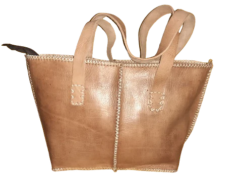 Bolso Mujer  Vacuno hilo blanco Mediano