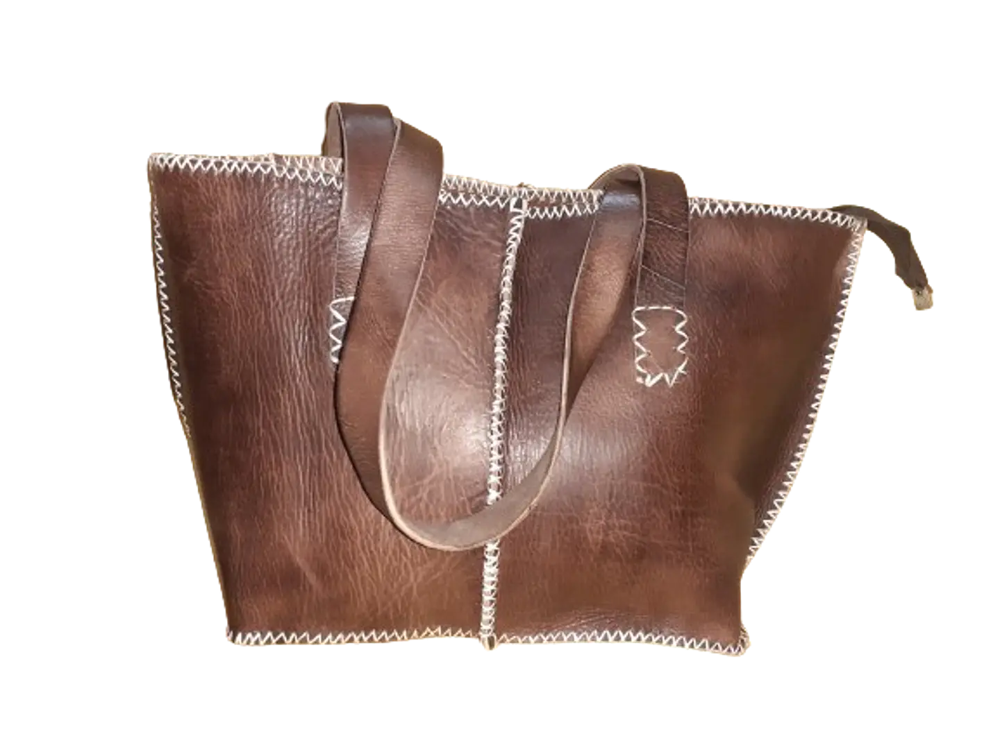 Bolso Mujer  Vacuno hilo blanco Mediano 4