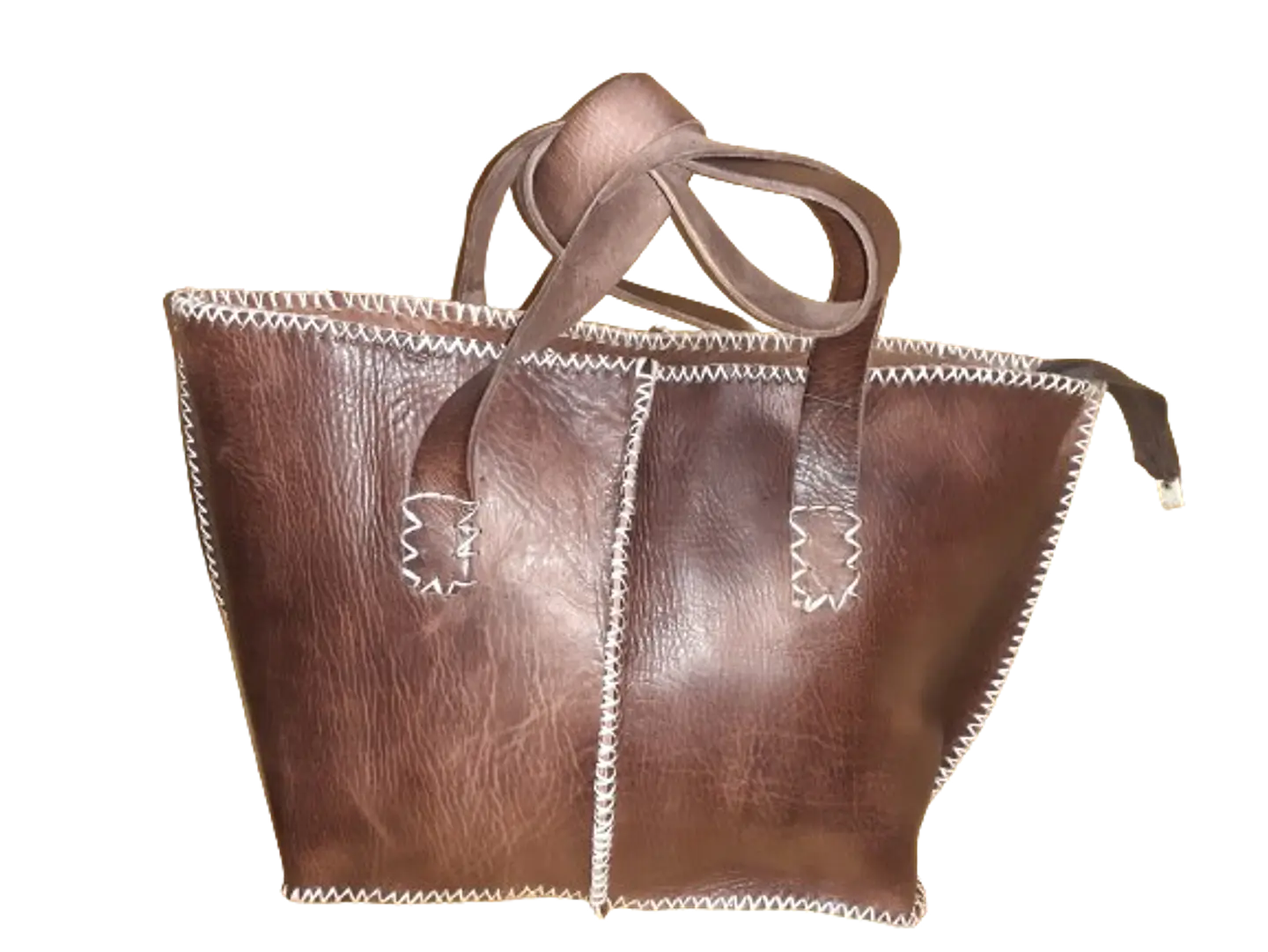 Bolso Mujer  Vacuno hilo blanco Mediano 6