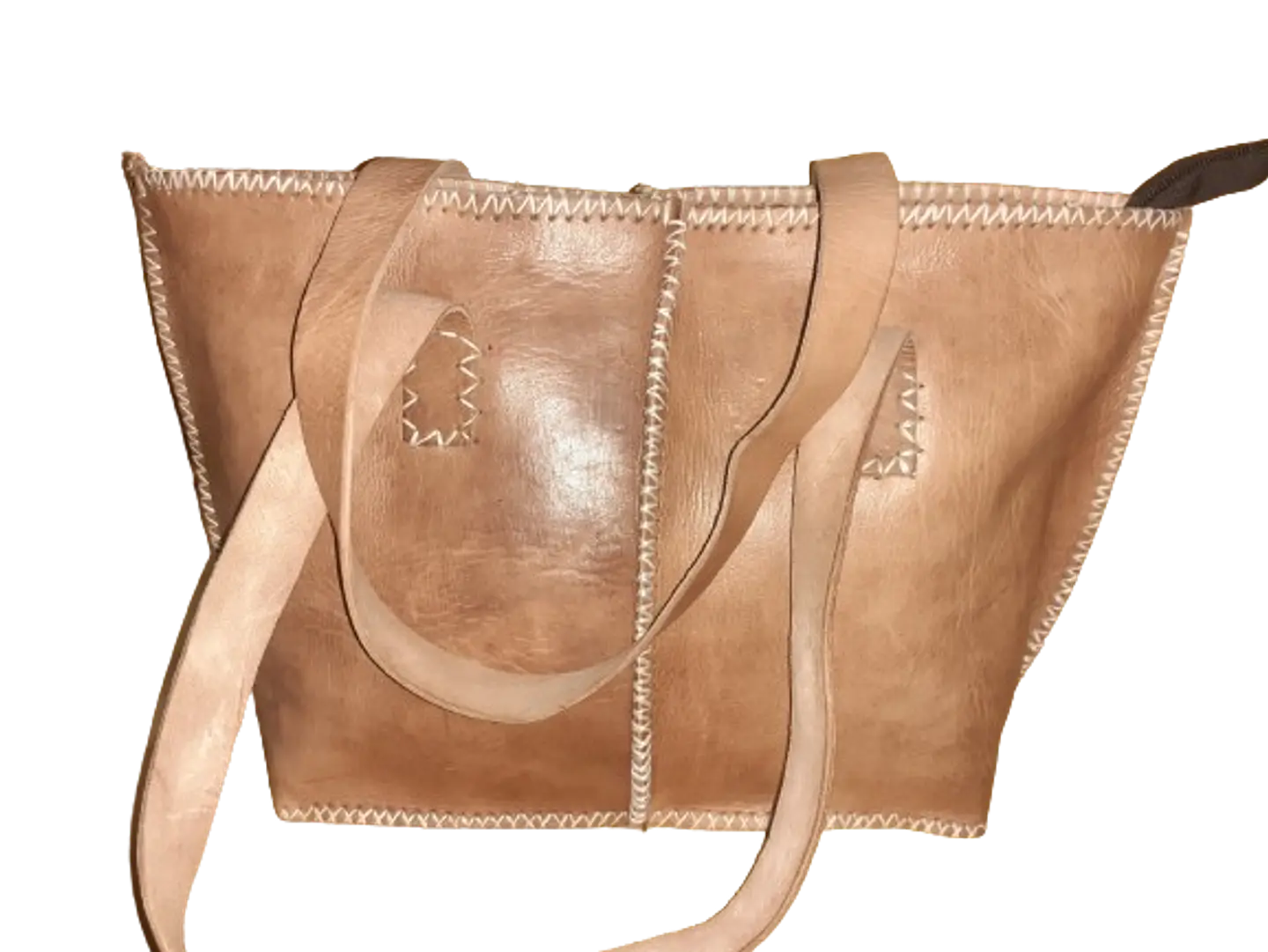 Bolso Mujer  Vacuno hilo blanco Mediano 7