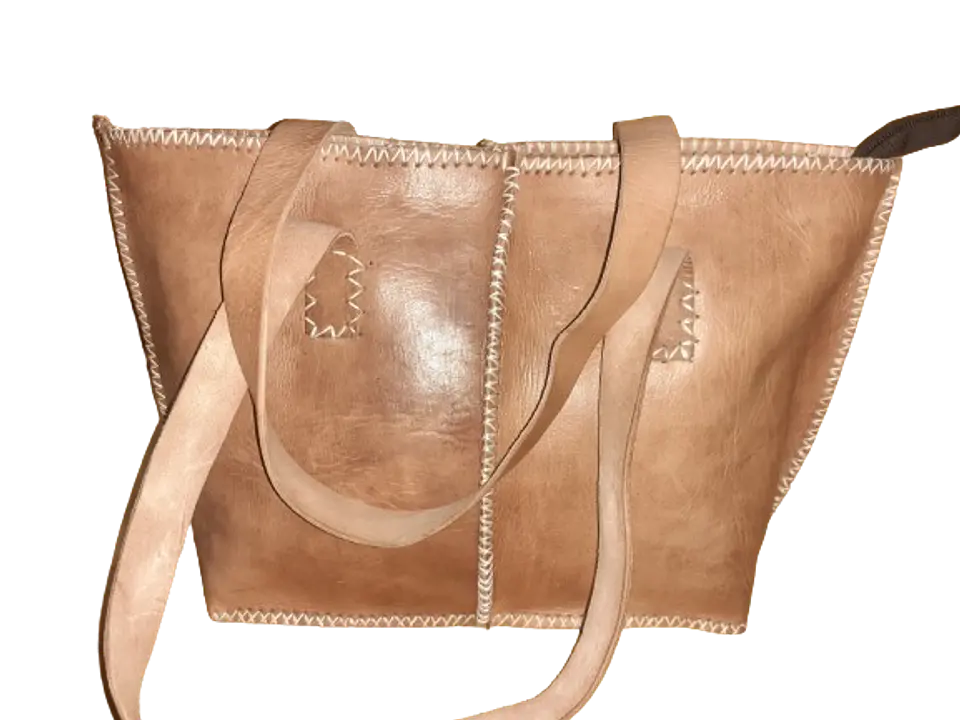 Bolso Mujer  Vacuno hilo blanco Mediano 7