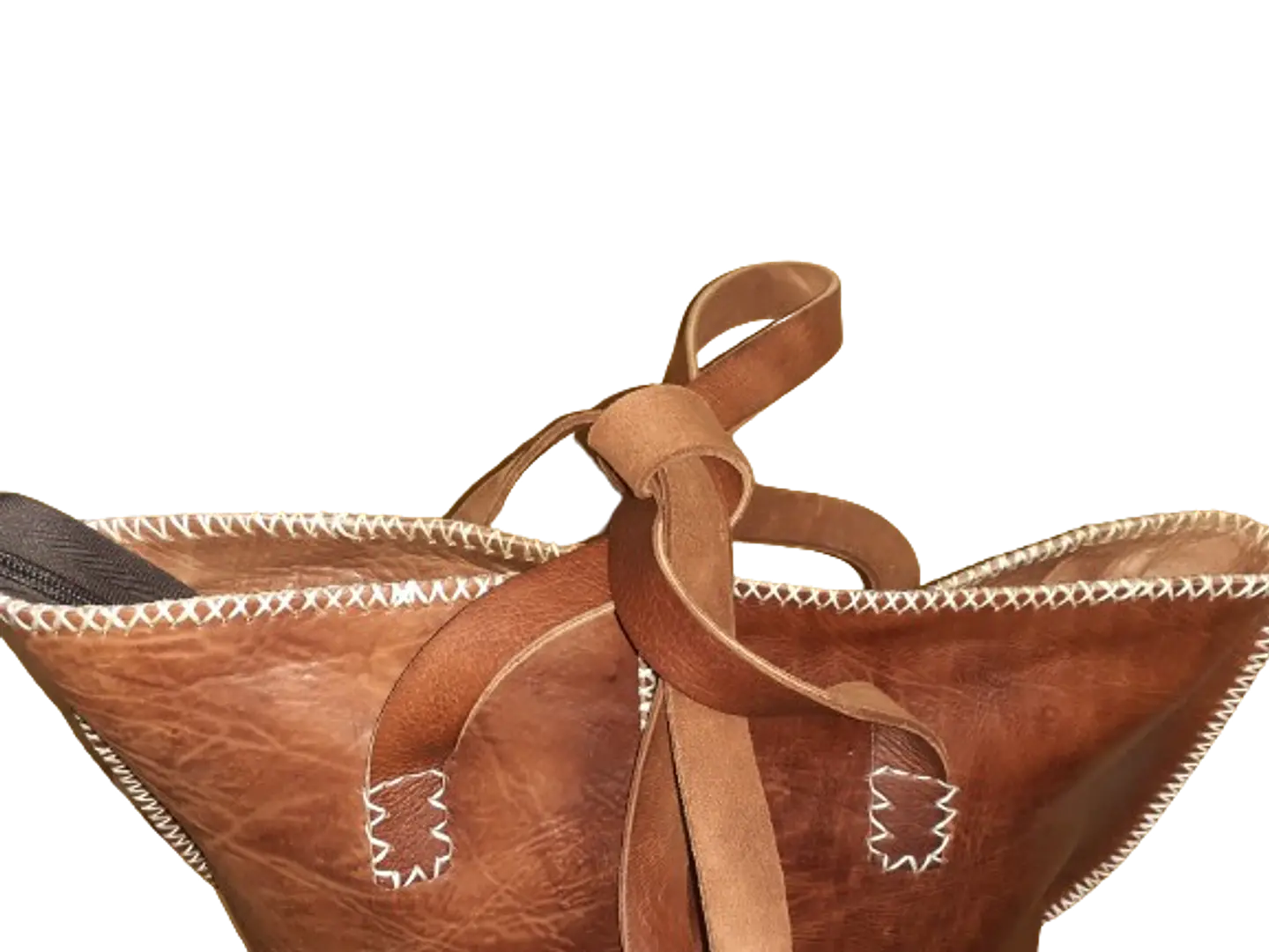 Bolso Mujer  Vacuno hilo blanco Mediano 9