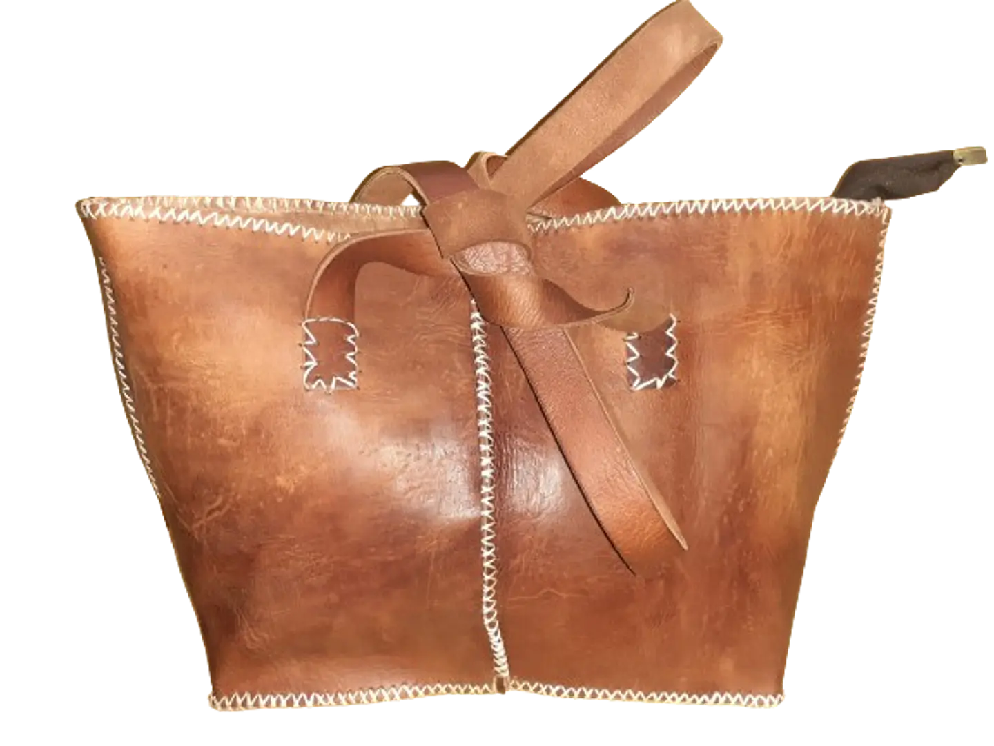 Bolso Mujer  Vacuno hilo blanco Mediano 10