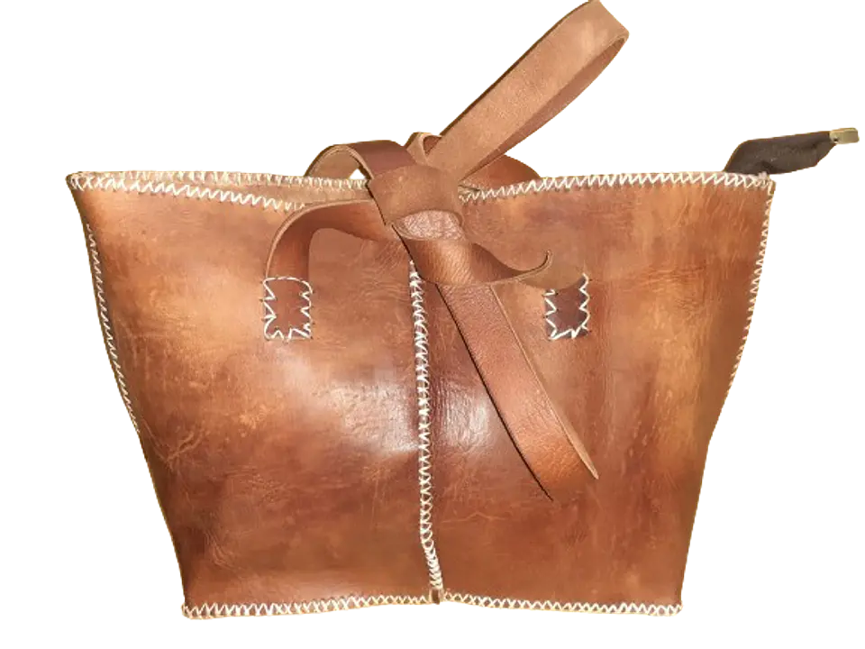 Bolso Mujer  Vacuno hilo blanco Mediano 10