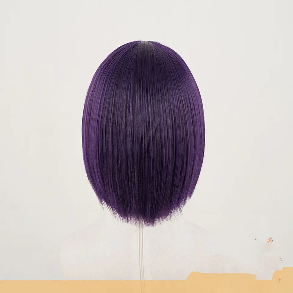 Short Purple Cosplay Wigs 5