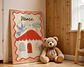 Poster Kinderzimmer Haus · Home mit Vogel & Pflanze · Liebevolles Wandbild · Sanfte Farben · Deko Print ohne Rahmen - Miniatura 5