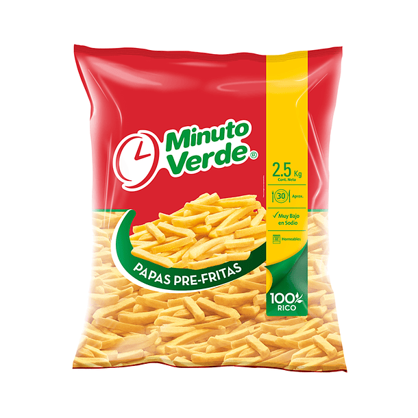 Papas Prefritas 2.5 Minuto Verde 