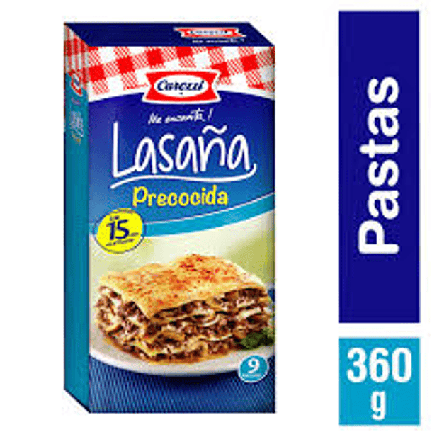 Lasaña Precocida Carozi 360grs 