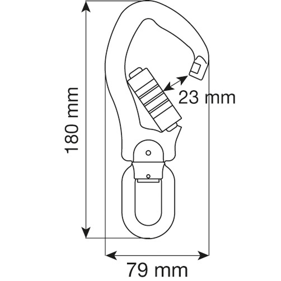 SWIVEL ALU HOOK 3LOCK 2