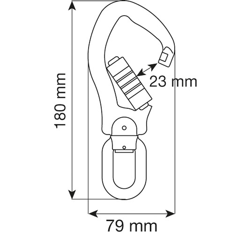 SWIVEL ALU HOOK 3LOCK 2