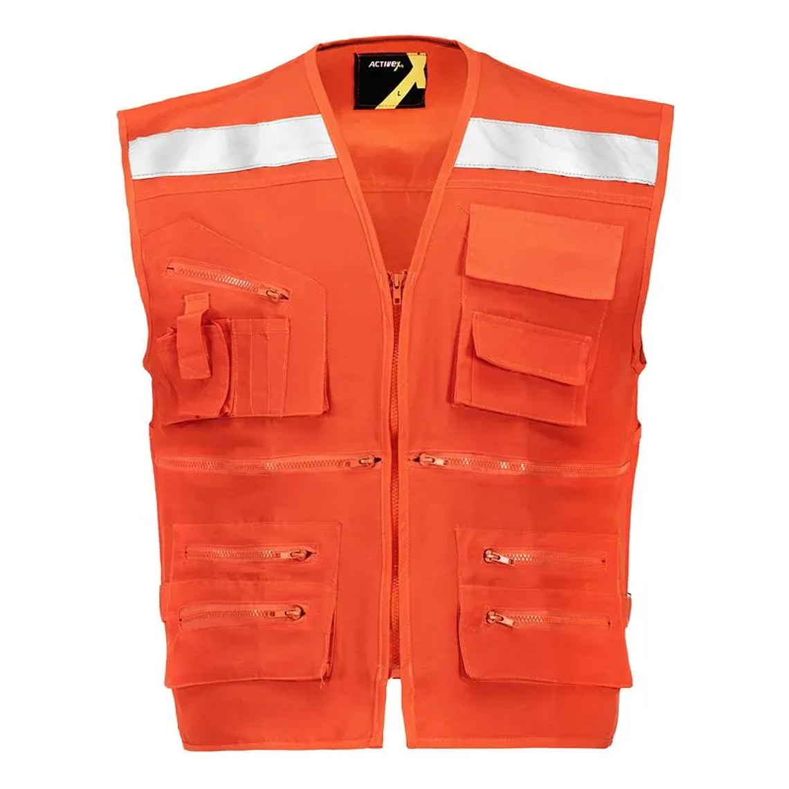Chaleco Geologo Poplin Naranjo C/Reflectante 1