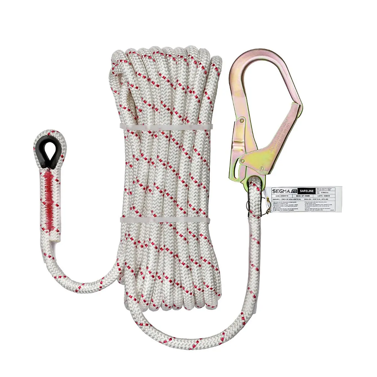 Línea de Vida Vertical Safeline sin Deslizador y Mosquetón 15 m 1