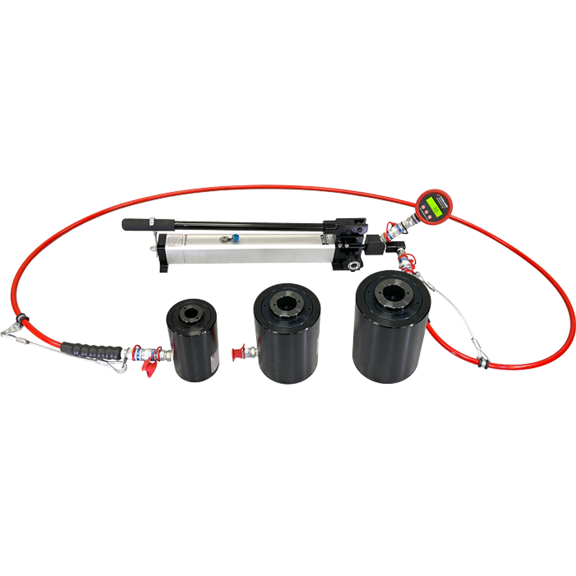 Hydraulic Hollow Cylinder Tester Kits 180kN 40466lbf 1